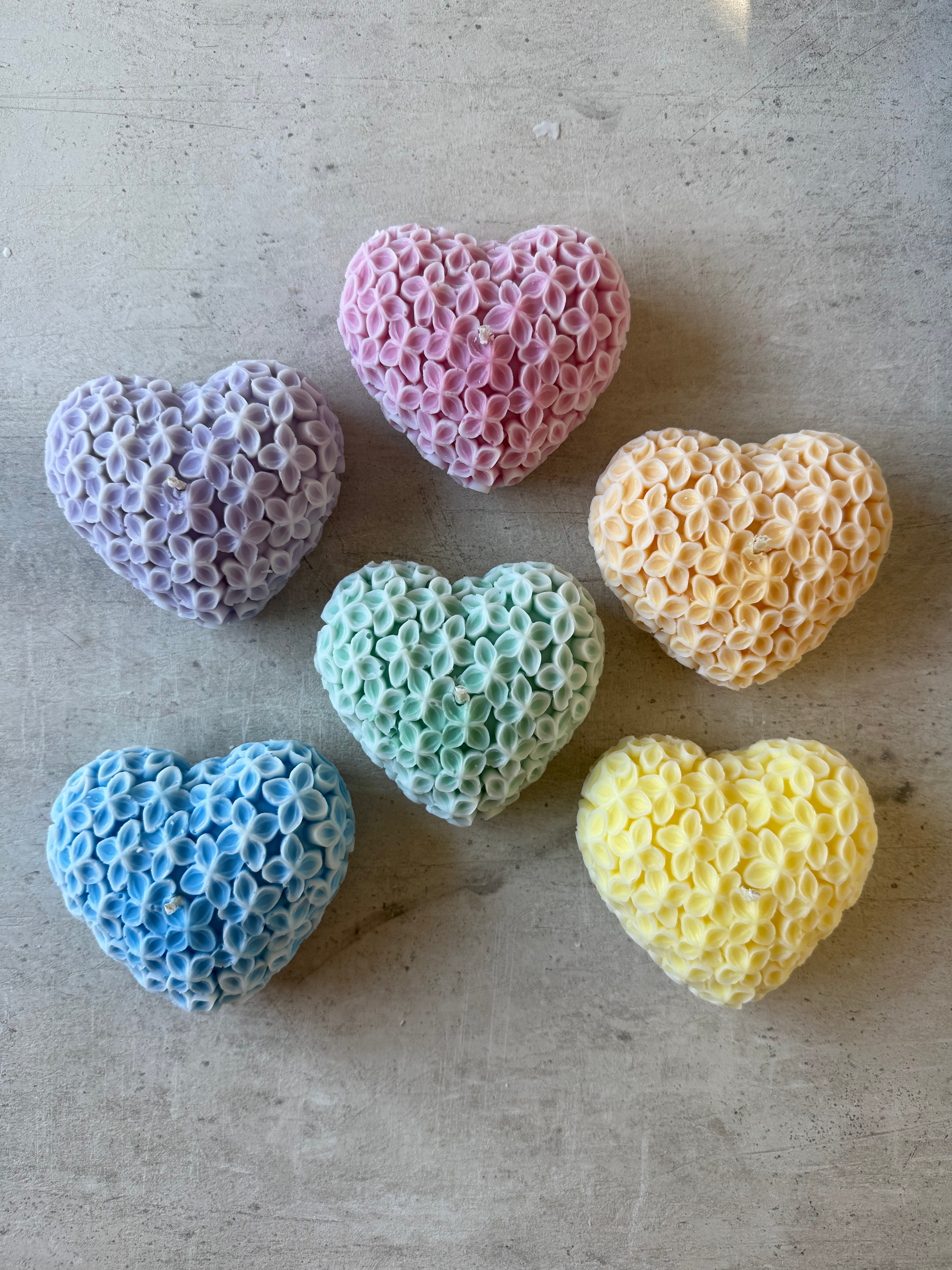 Blooming Heart Pillar Candle